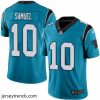 Brilliant Nike Panthers #10 Curtis Samuel Blue Stitched NFL Limited Rush Jersey