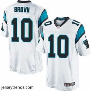 Brilliant Nike Panthers #10 Philly Brown White Team Color Mens Stitched NFL Elite Jersey