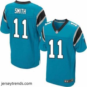 Brilliant Nike Panthers #11 Torrey Smith Blue Alternate Mens Stitched NFL Elite Jersey