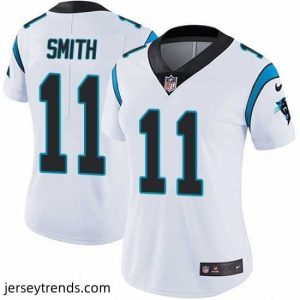 Captivating Nike Panthers #11 Torrey Smith White Womens Stitched NFL Vapor Untouchable Limited Jersey