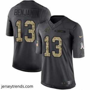 Suave Nike Panthers #13 Kelvin Benjamin Black Mens Stitched NFL Limited 2016 Salute to Service Jersey
