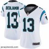 Magnificent Nike Panthers #13 Kelvin Benjamin White Womens Stitched NFL Vapor Untouchable Limited Jersey