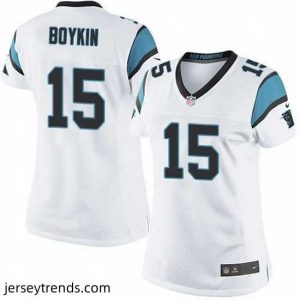 Brilliant Nike Panthers #15 Jarrett Boykin White Team Color Stitched NFL Jersey