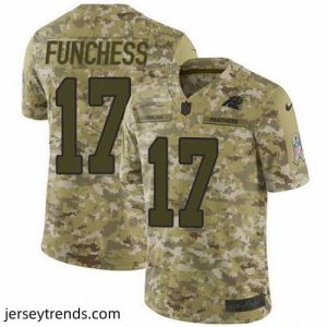 Captivating Nike Panthers #17 Devin Funchess Camo Mens Stitched NFL Limited 2018 Salute To Service Jersey