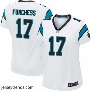 Captivating Nike Panthers #17 Devin Funchess White Team Color Stitched NFL Jersey