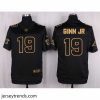 Brilliant Nike Panthers #19 Ted Ginn Jr Black Mens Stitched NFL Elite Pro Line Gold Collection Jersey
