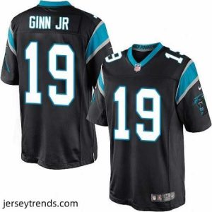 Suave Nike Panthers #19 Ted Ginn Jr Black Team Color Mens Stitched NFL Elite Jersey