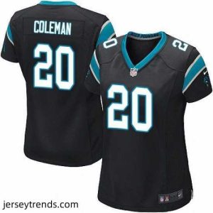 Enchanting Nike Panthers #20 Kurt Coleman Black Team Color Womens Stitched NFL Elite Jersey