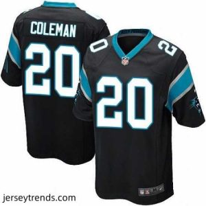 Striking Nike Panthers #20 Kurt Coleman Black Team Color Stitched NFL Elite Jersey