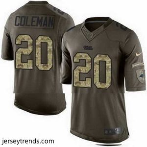 Brilliant Nike Panthers #20 Kurt Coleman Green Mens Stitched NFL Limited Salute to Service Jersey