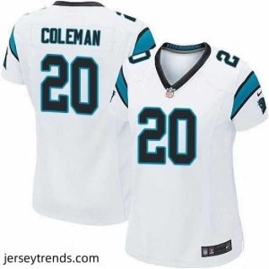 Striking Nike Panthers #20 Kurt Coleman White Womens Stitched NFL Elite Jersey