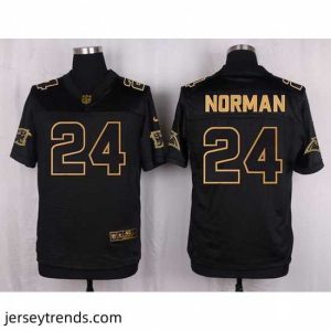 Exquisite Nike Panthers #24 Josh Norman Black Mens Stitched NFL Elite Pro Line Gold Collection Jersey
