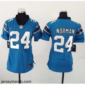 Captivating Nike Panthers #24 Josh Norman Blue Alternate Womens Stitched NFL Elite Jersey