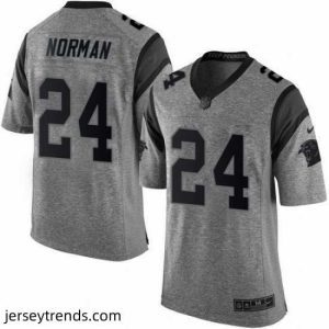 Brilliant Nike Panthers #24 Josh Norman Gray Mens Stitched NFL Limited Gridiron Gray Jersey