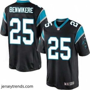 Radiant Nike Panthers #25 Bene Benwikere Black Team Color Mens Stitched NFL Elite Jersey