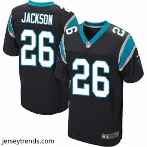 Magnificent Nike Panthers #26 Donte Jackson Black Team Color Mens Stitched NFL Elite Jersey