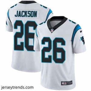 Striking Nike Panthers #26 Donte Jackson White Stitched NFL Vapor Untouchable Limited Jersey