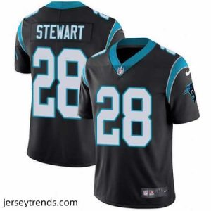 Magnificent Nike Panthers #28 Jonathan Stewart Black Team Color Stitched NFL Vapor Untouchable Limited Jersey