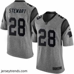 Enchanting Nike Panthers #28 Jonathan Stewart Gray Mens Stitched NFL Limited Gridiron Gray Jersey