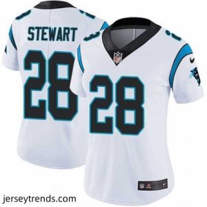 Exquisite Nike Panthers #28 Jonathan Stewart White Womens Stitched NFL Vapor Untouchable Limited Jersey