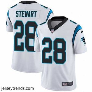 Magnificent Nike Panthers #28 Jonathan Stewart White Stitched NFL Vapor Untouchable Limited Jersey
