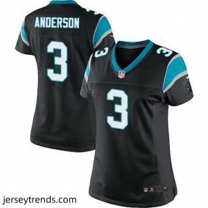 Enchanting Nike Panthers #3 Derek Anderson Black Team Color Stitched NFL Jersey