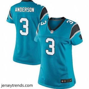 Brilliant Nike Panthers #3 Derek Anderson Blue Team Color Stitched NFL Jersey