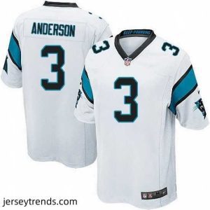 Magnificent Nike Panthers #3 Derek Anderson White Team Color Mens Stitched NFL Elite Jersey