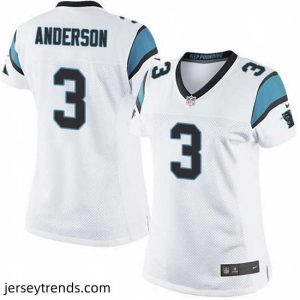 Enchanting Nike Panthers #3 Derek Anderson White Team Color Stitched NFL Jersey