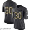 Suave Nike Panthers #30 Stephen Curry Black Mens Stitched NFL Limited 2016 Salute to Service Jersey