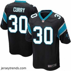 Exquisite Nike Panthers #30 Stephen Curry Black Team Color Stitched NFL Elite Jersey