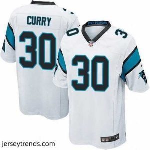 Suave Nike Panthers #30 Stephen Curry White Stitched NFL Elite Jersey