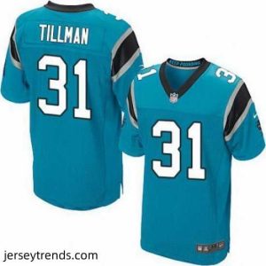 Striking Nike Panthers #31 Charles Tillman Blue Alternate Mens Stitched NFL Elite Jersey