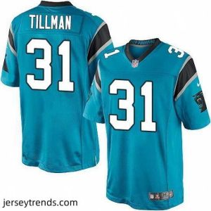 Radiant Nike Panthers #31 Charles Tillman Blue Team Color Mens Stitched NFL Elite Jersey