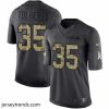 Captivating Nike Panthers #35 Mike Tolbert Black Stitched NFL Limited 2016 Salute to Service Jersey
