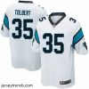 Captivating Nike Panthers #35 Mike Tolbert White Stitched NFL Elite Jersey