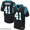 Brilliant Nike Panthers #41 Roman Harper Black Team Color Mens Stitched NFL Elite Jersey