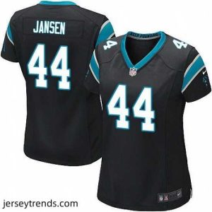 Magnificent Nike Panthers #44 J.J. Jansen Black Team Color Stitched NFL Jersey