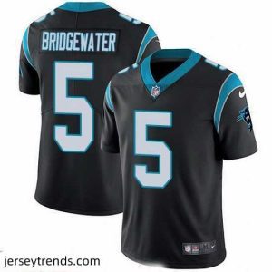 Suave Nike Panthers 5 Teddy Bridgewater Black Team Color Stitched NFL Vapor Untouchable Limited Jersey