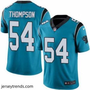 Striking Nike Panthers #54 Shaq Thompson Blue Alternate Stitched NFL Vapor Untouchable Limited Jersey