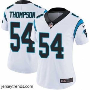 Magnificent Nike Panthers #54 Shaq Thompson White Womens Stitched NFL Vapor Untouchable Limited Jersey