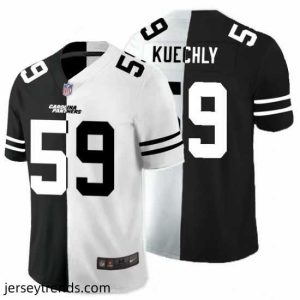 Radiant Nike Panthers 59 Luke Kuechly Black And White Split Vapor Untouchable Limited Jersey