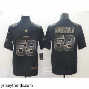Brilliant Nike Panthers 59 Luke Kuechly Black Gold Vapor Untouchable Limited Jersey