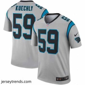 Suave Nike Panthers 59 Luke Kuechly Silver Inverted Legend Jersey