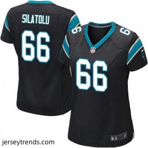 Enchanting Nike Panthers #66 Amini Silatolu Black Team Color Stitched NFL Jersey