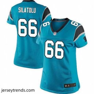 Brilliant Nike Panthers #66 Amini Silatolu Blue Team Color Stitched NFL Jersey