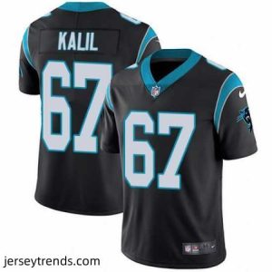 Striking Nike Panthers #67 Ryan Kalil Black Team Color Stitched NFL Vapor Untouchable Limited Jersey