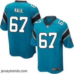 Captivating Nike Panthers #67 Ryan Kalil Blue Alternate Stitched NFL Elite Jersey