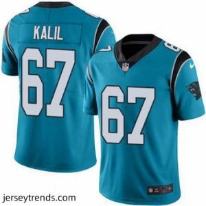 Exquisite Nike Panthers #67 Ryan Kalil Blue Alternate Stitched NFL Vapor Untouchable Limited Jersey