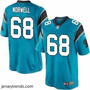 Magnificent Nike Panthers #68 Andrew Norwell Blue Team Color Mens Stitched NFL Elite Jersey